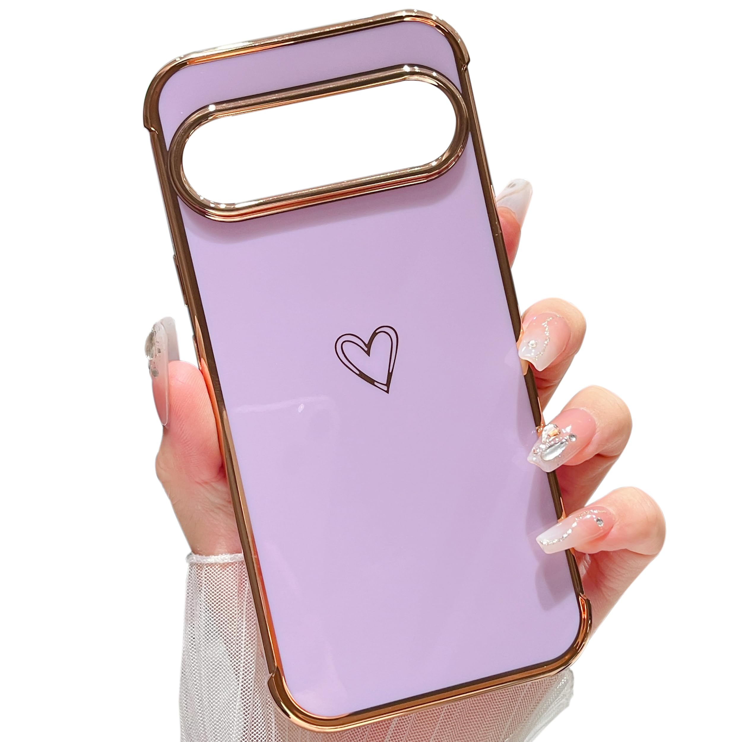 Amazon.co.jp: ZTOFERA Google Pixel 9/9Pro用 ハートケース ソフト