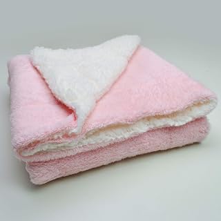 Cobertor Manta Soft Bebê Dupla Face Macio Microfibra Rosa e Sherpa Palha