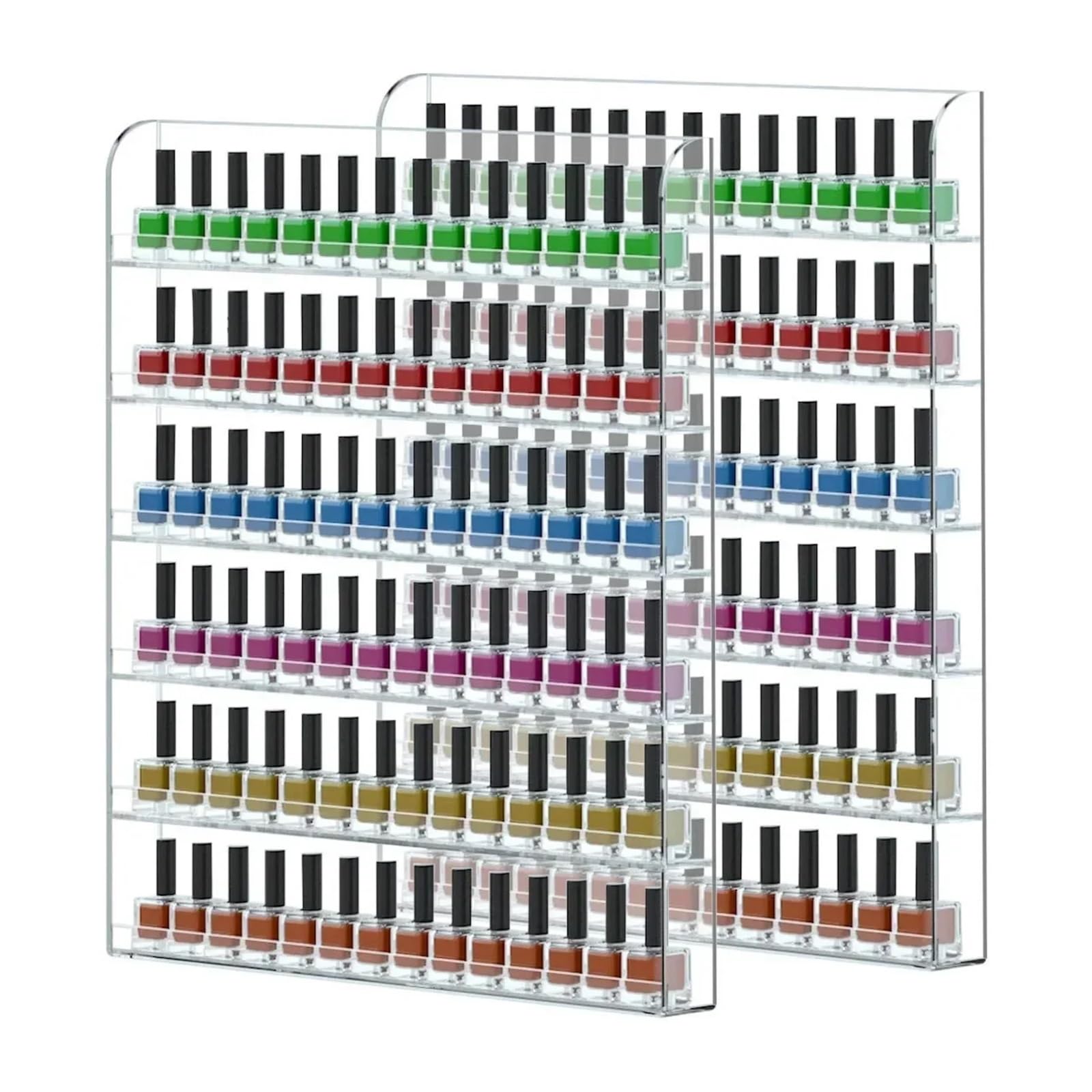 Espositore for Smalto a 6 Strati, portaoggetti Trasparente, Strumenti for Nail Art, Organizer for Rossetto, mensola a Parete per Manicure, Salone di Bellezza