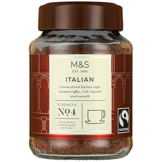 Marks and Spencer Italian Style Instant Coffee with a beautiful Brass Spoon
