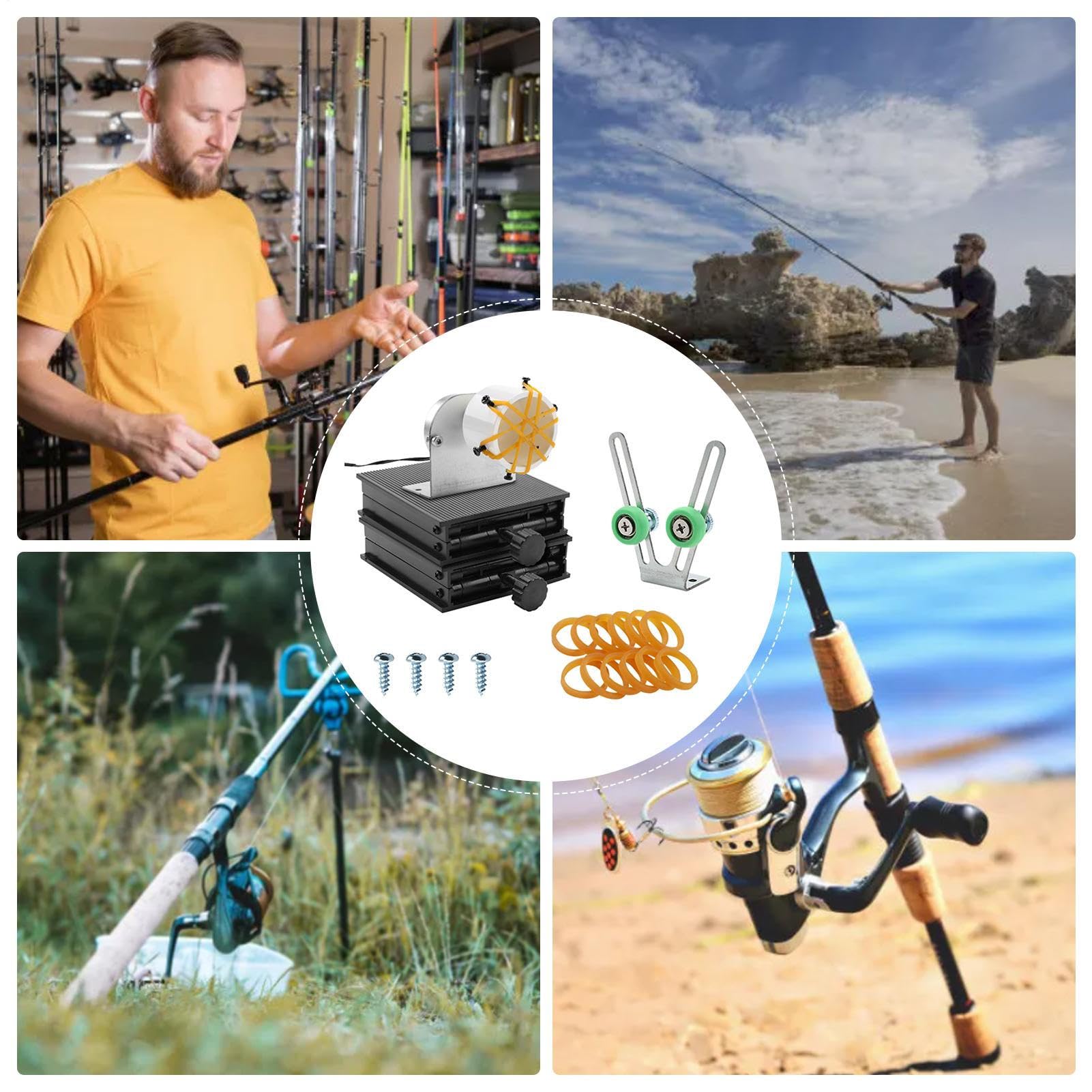 Équipement de séchage de cannes à pêche, machine d'enroulement de cannes à pêche d'ingénierie professionnelle pour séchage époxy, kit de construction décannes efficace, outils multifonctionnels
