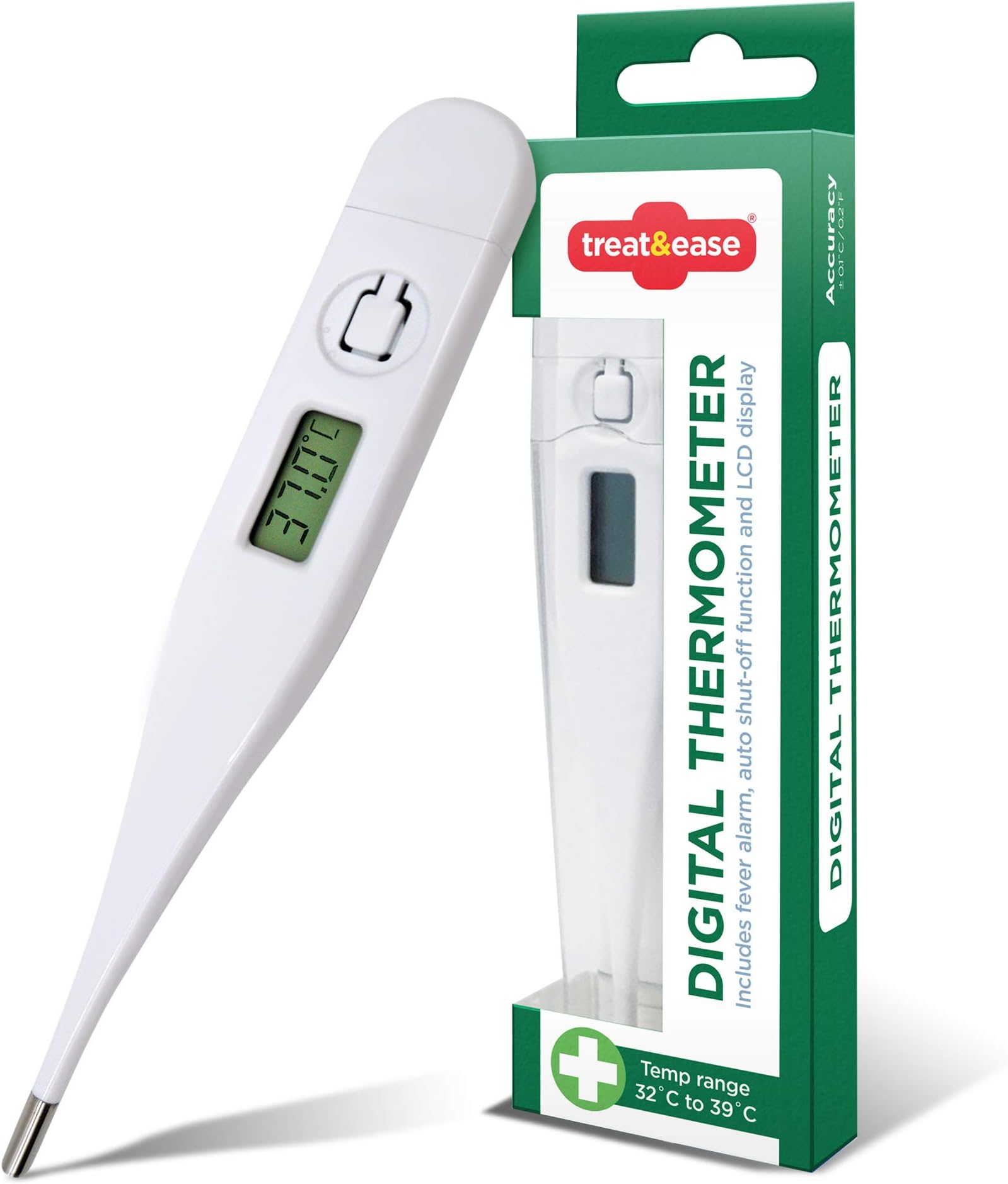 Digital Thermometer Medical LCD Audible Alarm Baby Adult Oral Ear Body Arm Fever