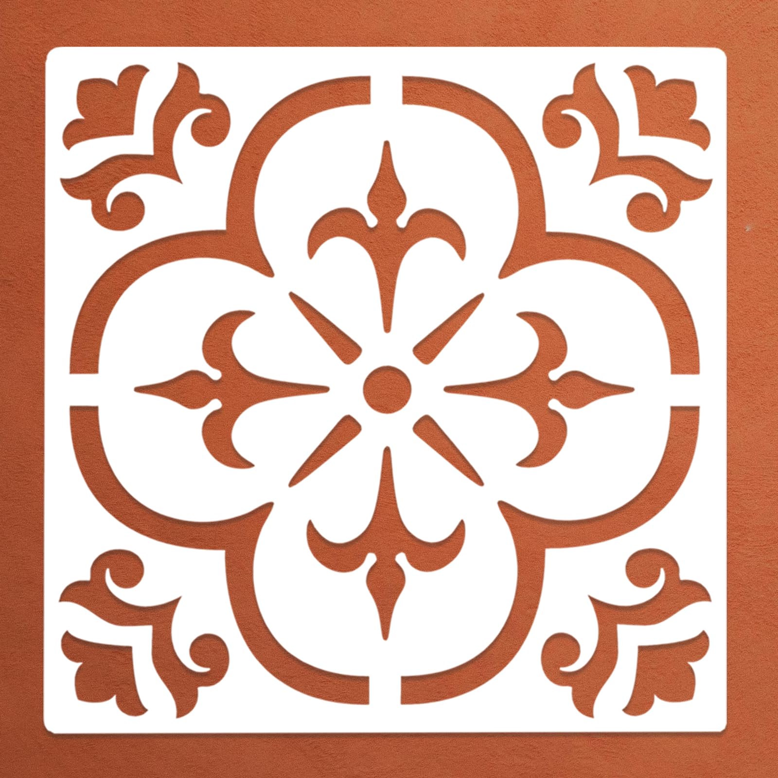 4-Piece Mandala Stencil Set – 12x12 Inch Reusable Painting Templates For Walls, Wood, Fabric & Furniture