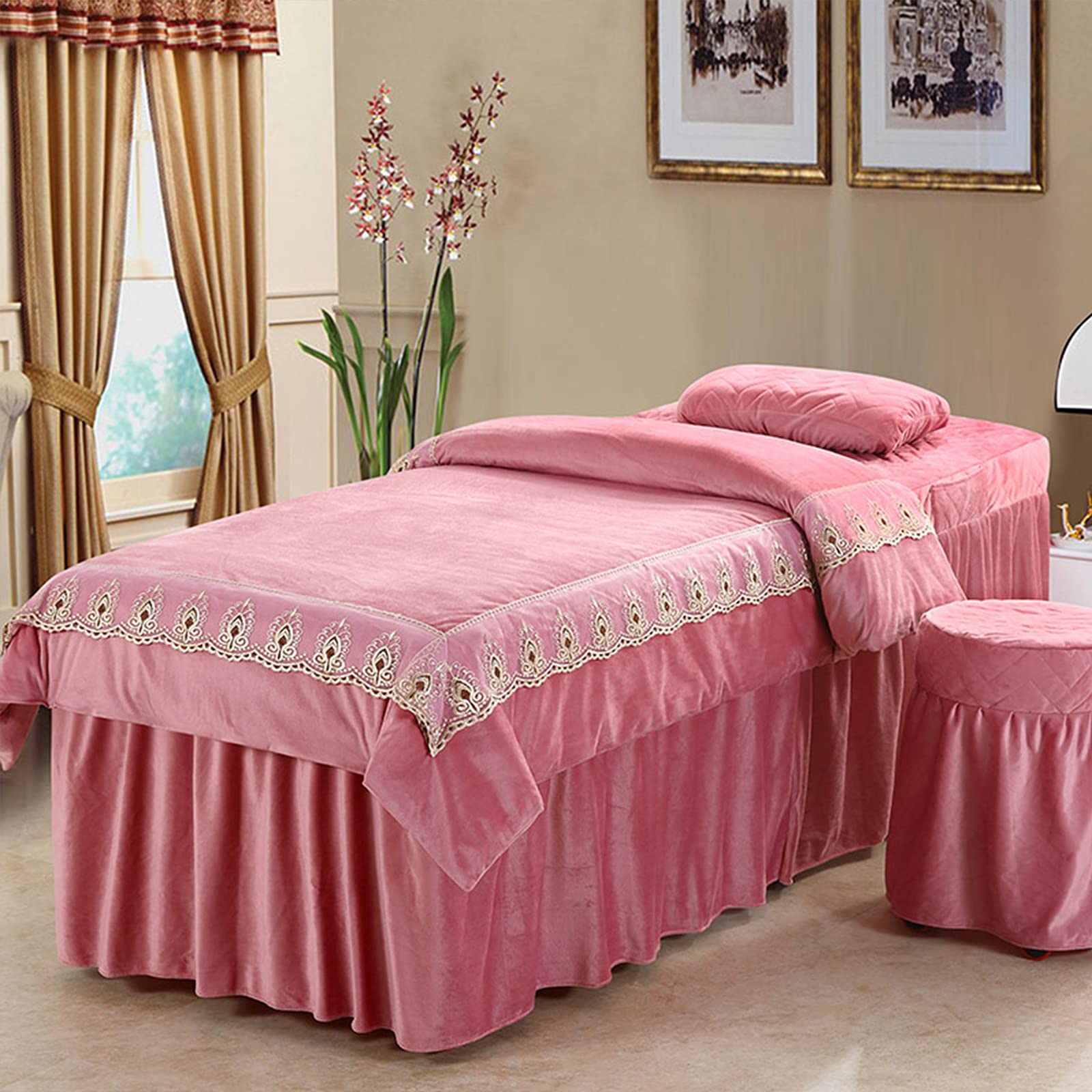 Couvre-lit massage crystal velvet pour salon esthétique ensemble complet drap de spa 190x75cm
