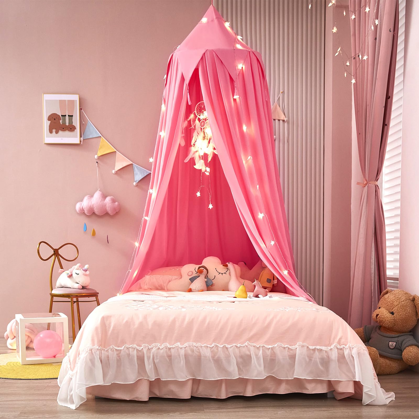 ZIQINPSQ Bed Canopy,Mosquito Protection,Mosquito Net Double Bed and Single Bed,Insect Repellent Foldable Portable for Girls Home Garden - Image 3