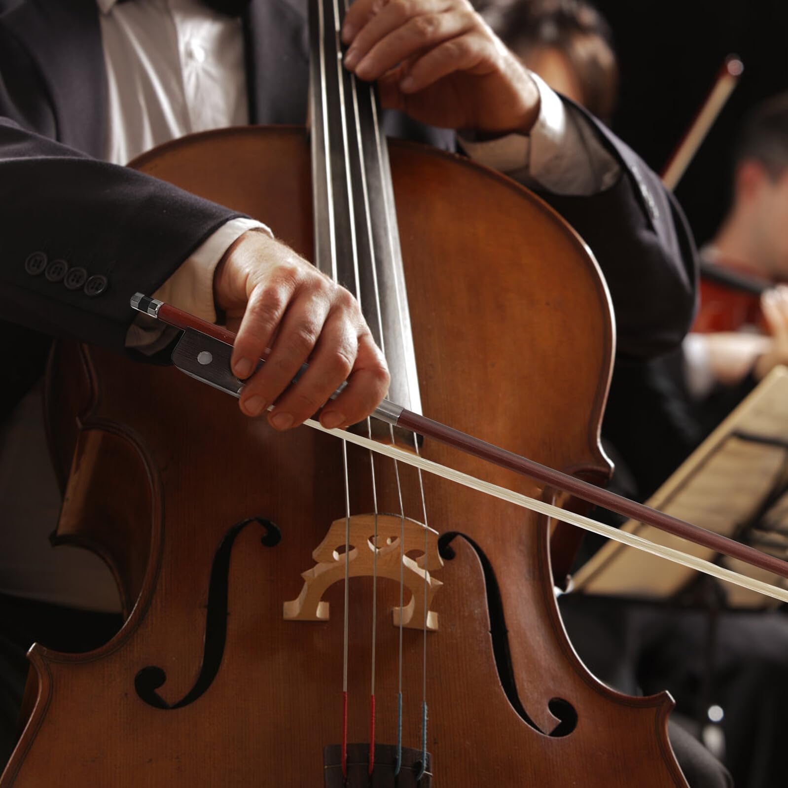 Gatuida Professioneller Cellobogen 4/4 Aus Pferdehaar Handgefertigt Brasilholz Cello Bogen Für Üben Und Aufführung