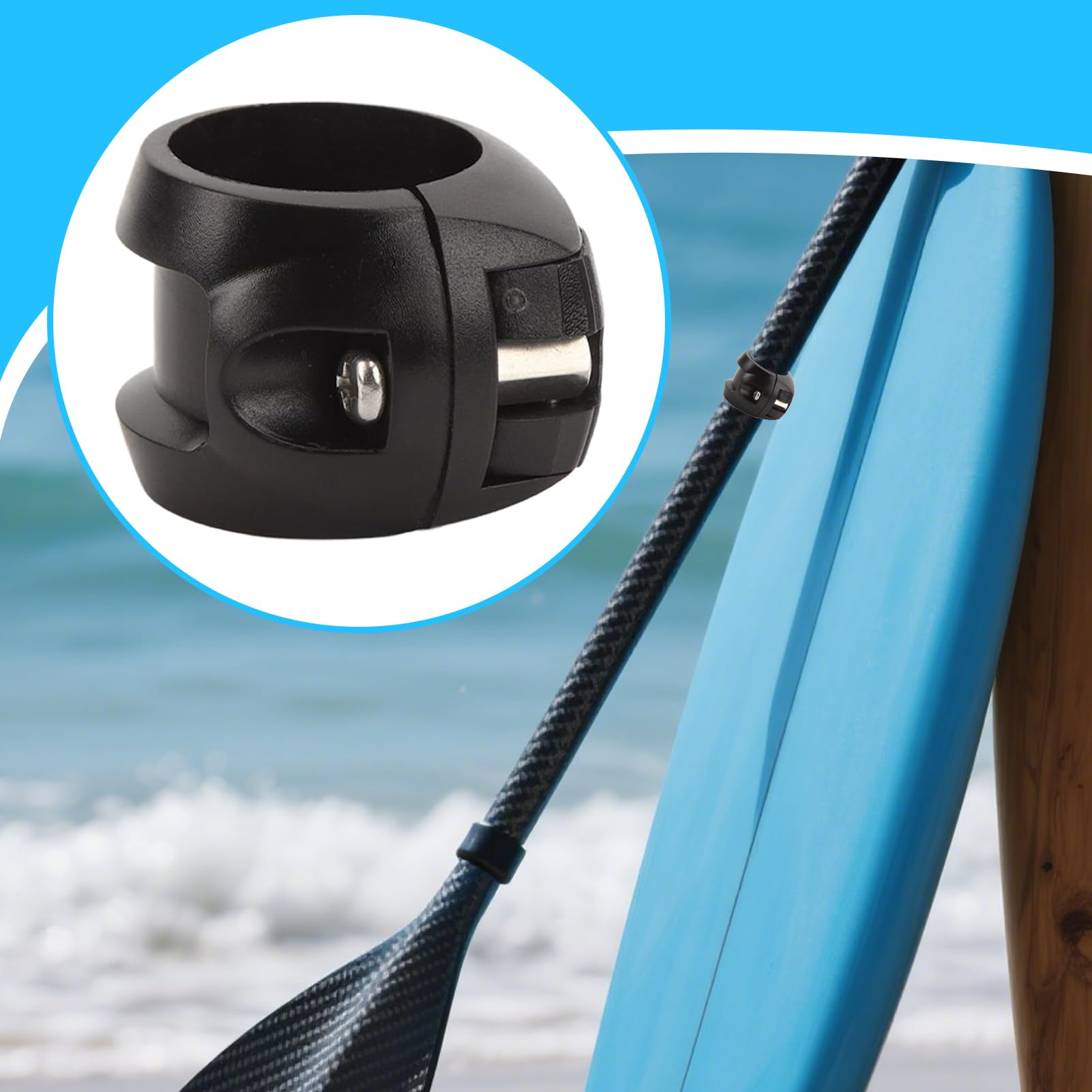 Sujetador De Remo De Paddle Surf | Cierre De Seguridad Para Palas | Accesorio de Liberación Rápida para Deportes Acuáticos como Kayak, , Piragüismo y Aventuras Marinas