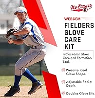 Vista 5 de No Errors WebGem Fielder’s Glove Care System – Formation & Break-in Tool for Baseball Mitts, Holds Shape, Essential Gear, Gift for Players