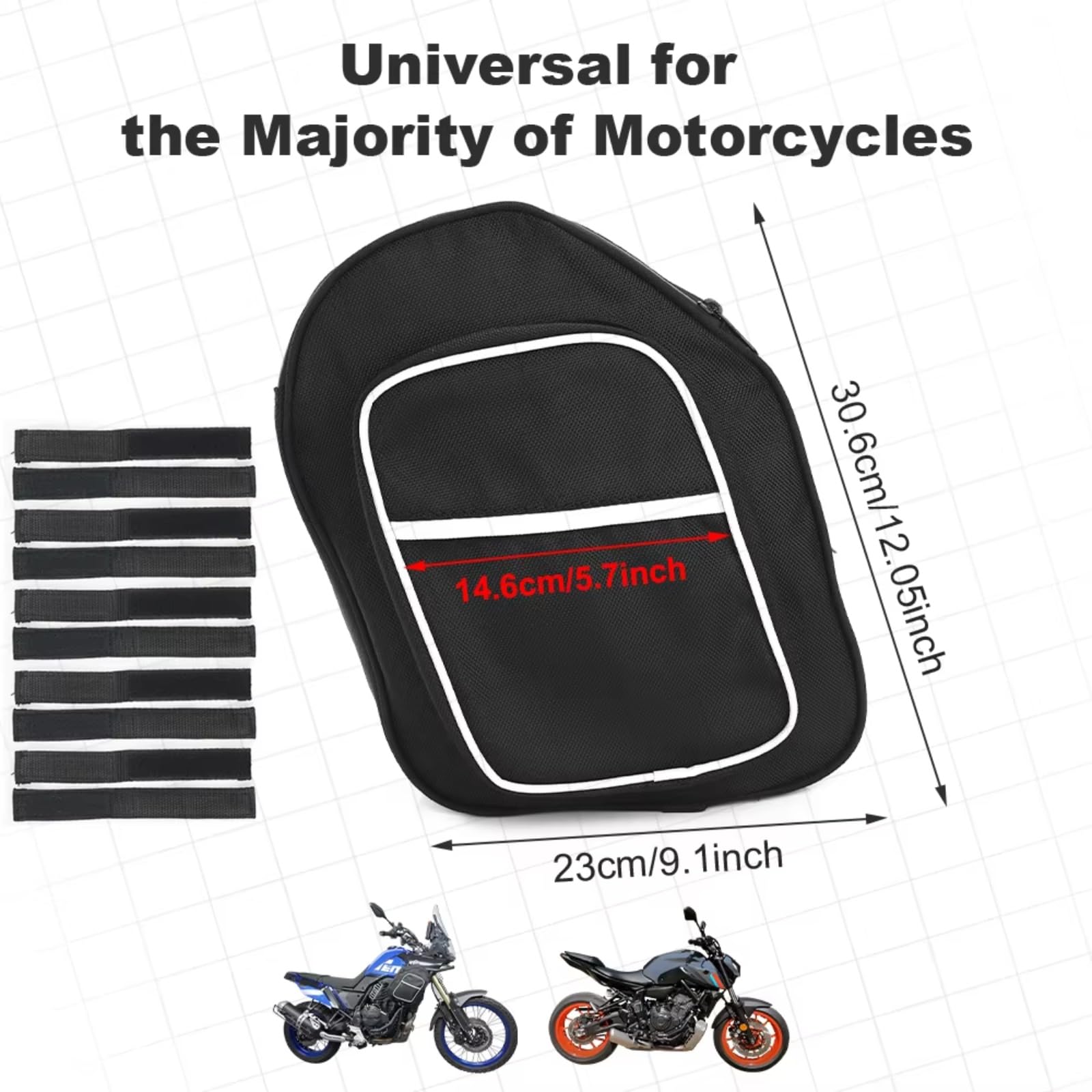 Motorradtasche Kompatibel Mit Yamaha Motorradtaschen wasserdichte Reisetaschen Seitengepäck Satteltaschen Rahmen-Crash-Bar-Taschen Universal-Packtasche