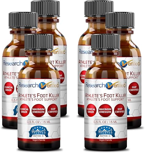 Miniatura 5 de Research Verified Athlete's Foot Killer - Alivio de pie de atleta superior - 25% ácido undecilénico y aceite de árbol de té. Reduce la duración,