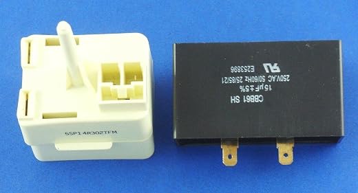 Raseuonr W10613606 Automatic Refrigerator Relay Overload Start Capacitor Replacement Part