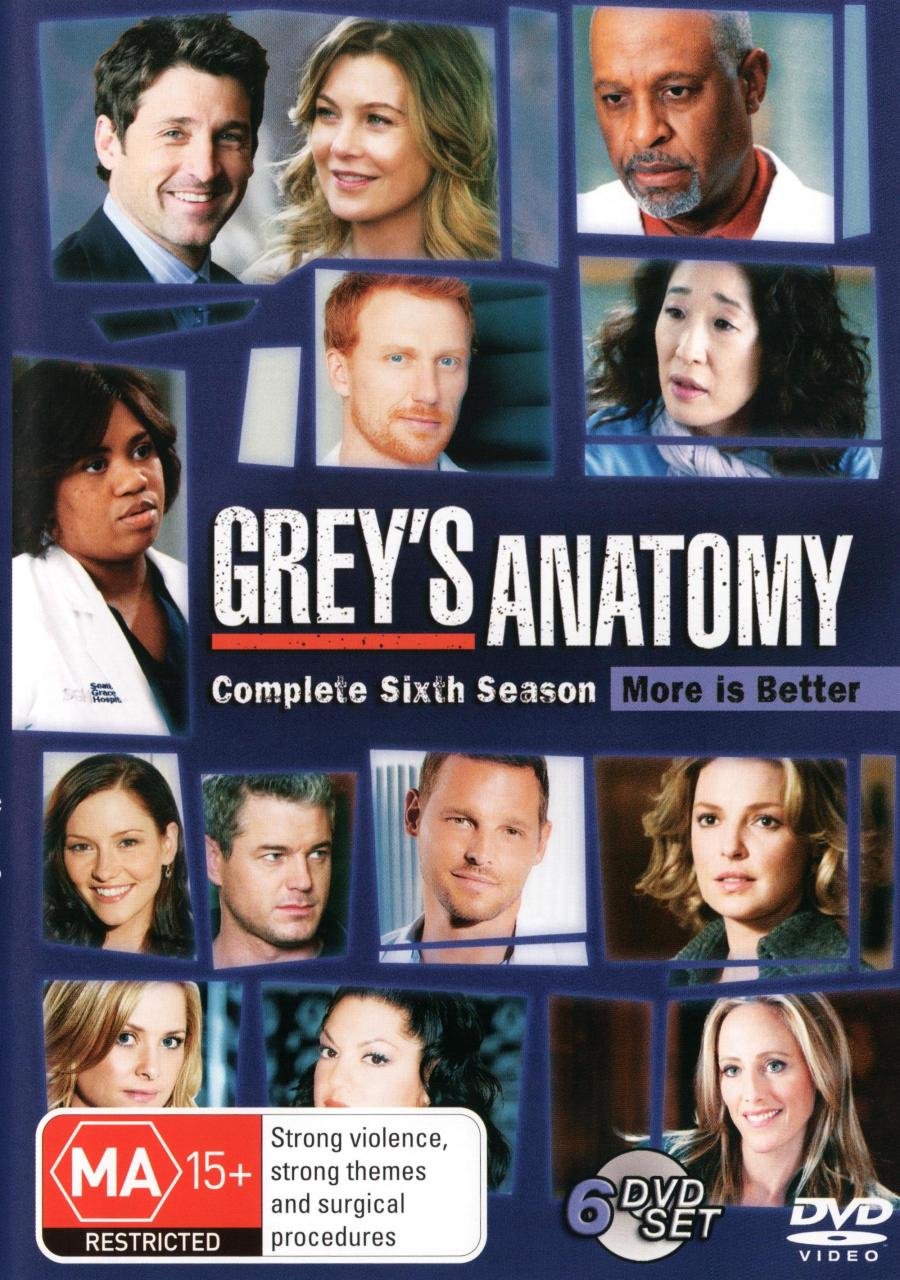 greys anatomy - complete sixth season more is better (1 CD) [DVD]