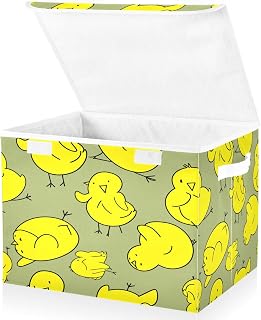 Adorable Little Chicks Baskets, Storage Bins with Lids, Large Storage Bins with Lid, Used for Baskets for Organizing in Home Bedrooms and Offices