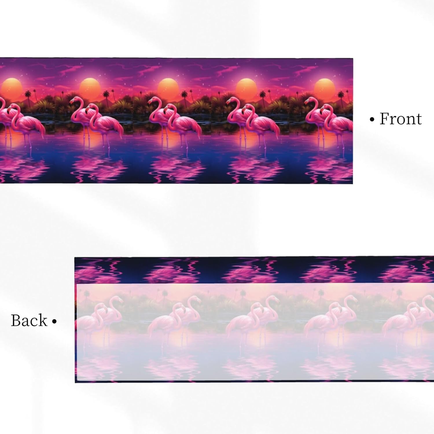Valance for Windows Tropical Plant Pink Flamingo Pair Kitchen Curtains Valances Rod Pocket Window Treatment Short Topper Curtains 1 Panel, 54x18inch