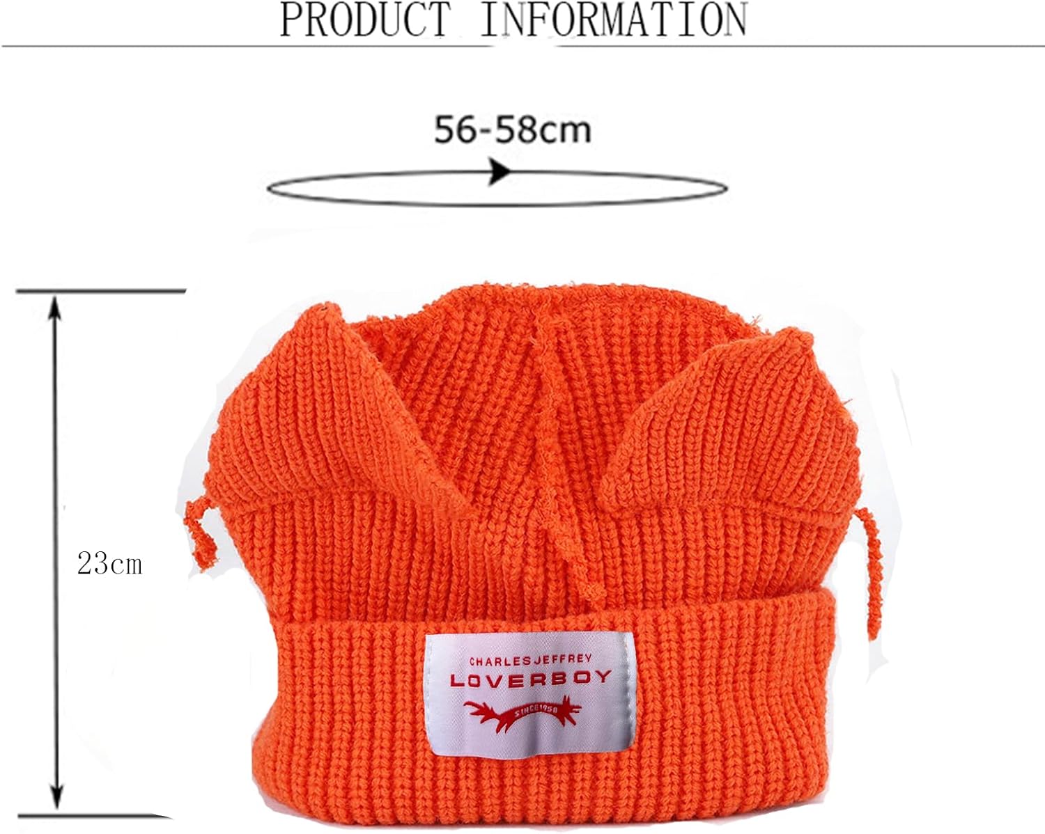 Knitted Beanie Hat Cute Rabbit Long Ears Fun Caps Fluffy Winter Warm Knitted Rabbit Hats Outdoor Slotty Cap - Image 2