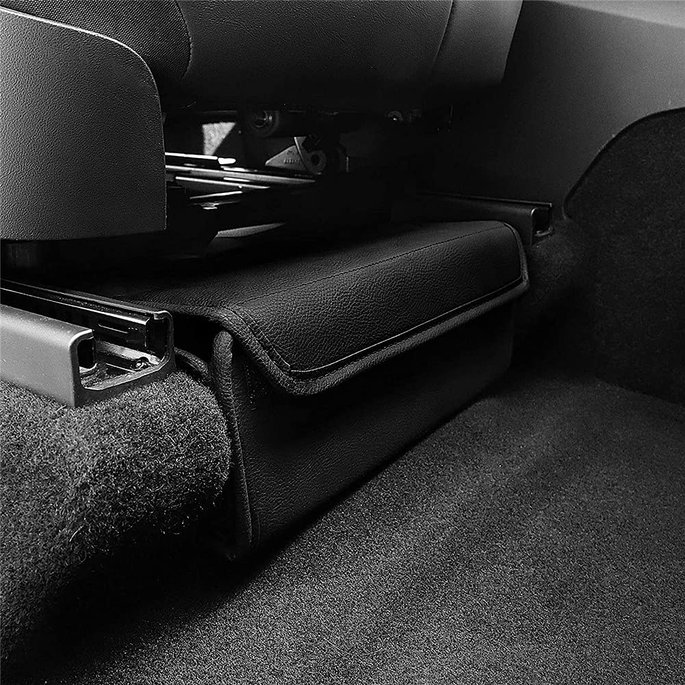 Asudaro Boîte de Rangement pour Siège Avant et Arrière en Cuir, Grande Capacité