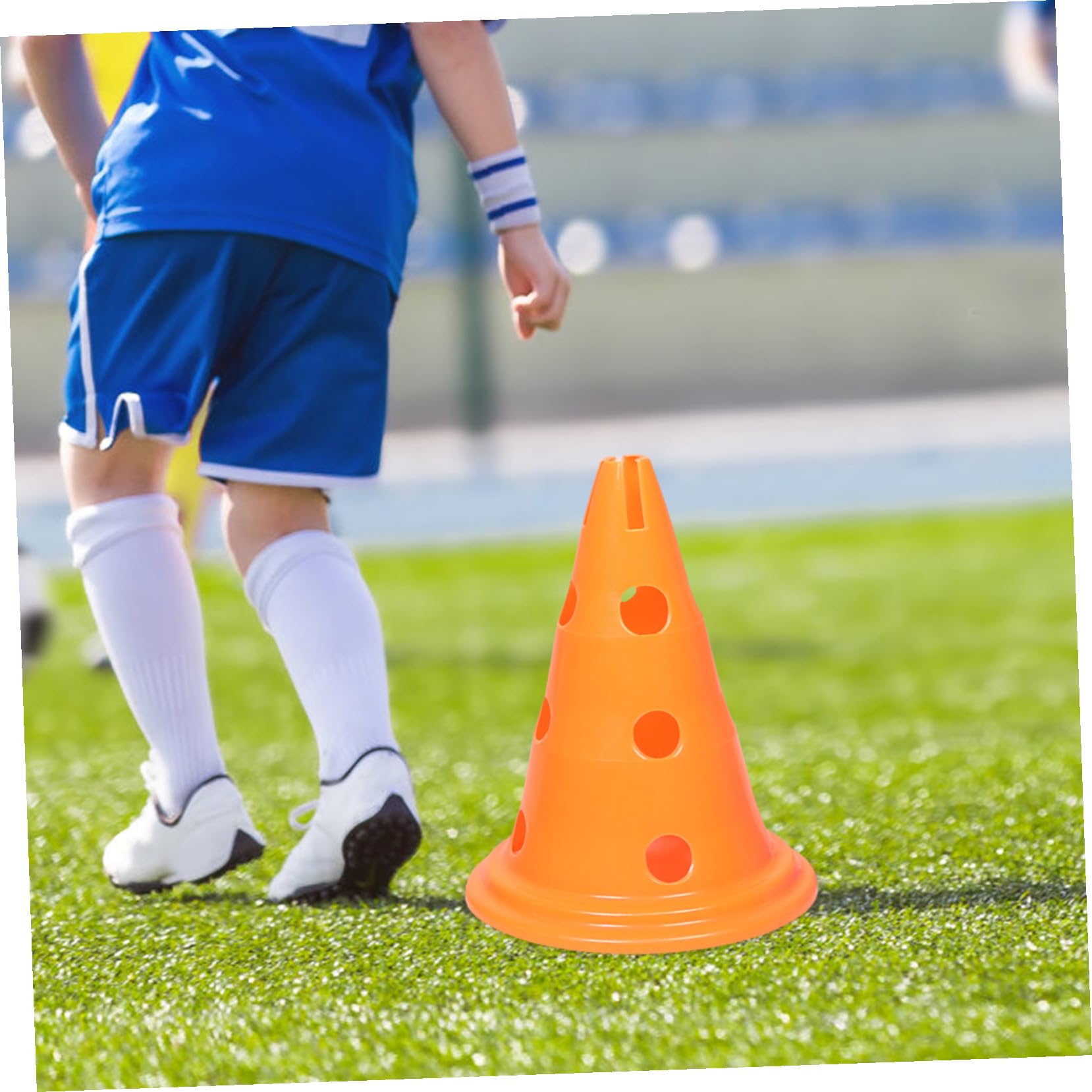 GANAZONO Coni per Allenamento Sportivo per Ragazzo Ragazza 30 Cm Coni di Segnalazione Agilità per Calcio e Basket Set 5 Pezzi per Esercizi Indoor e Outdoor