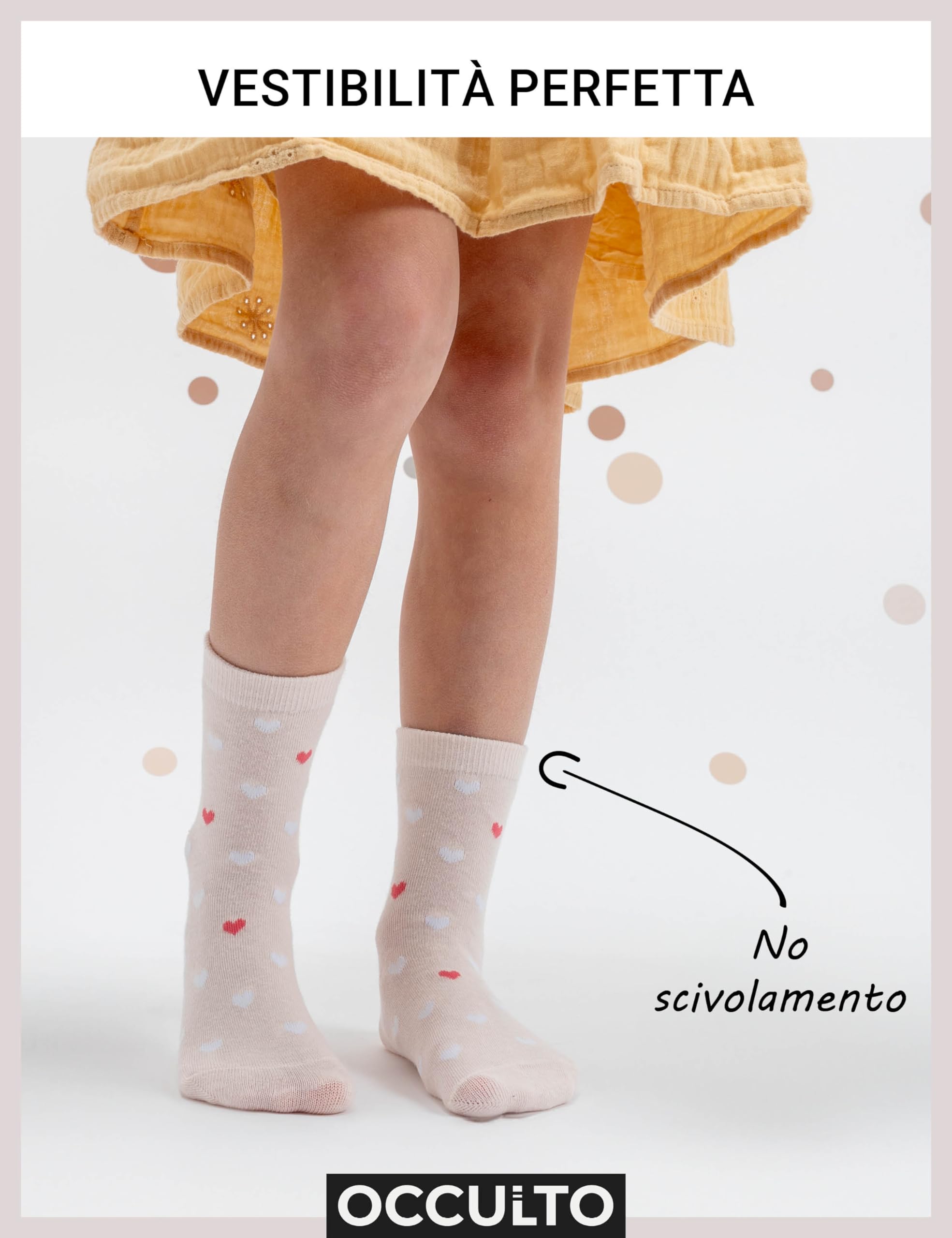 Occulto Calzini Colorati Bambino e Bambina Pacco da 10 (modello: Estilo)