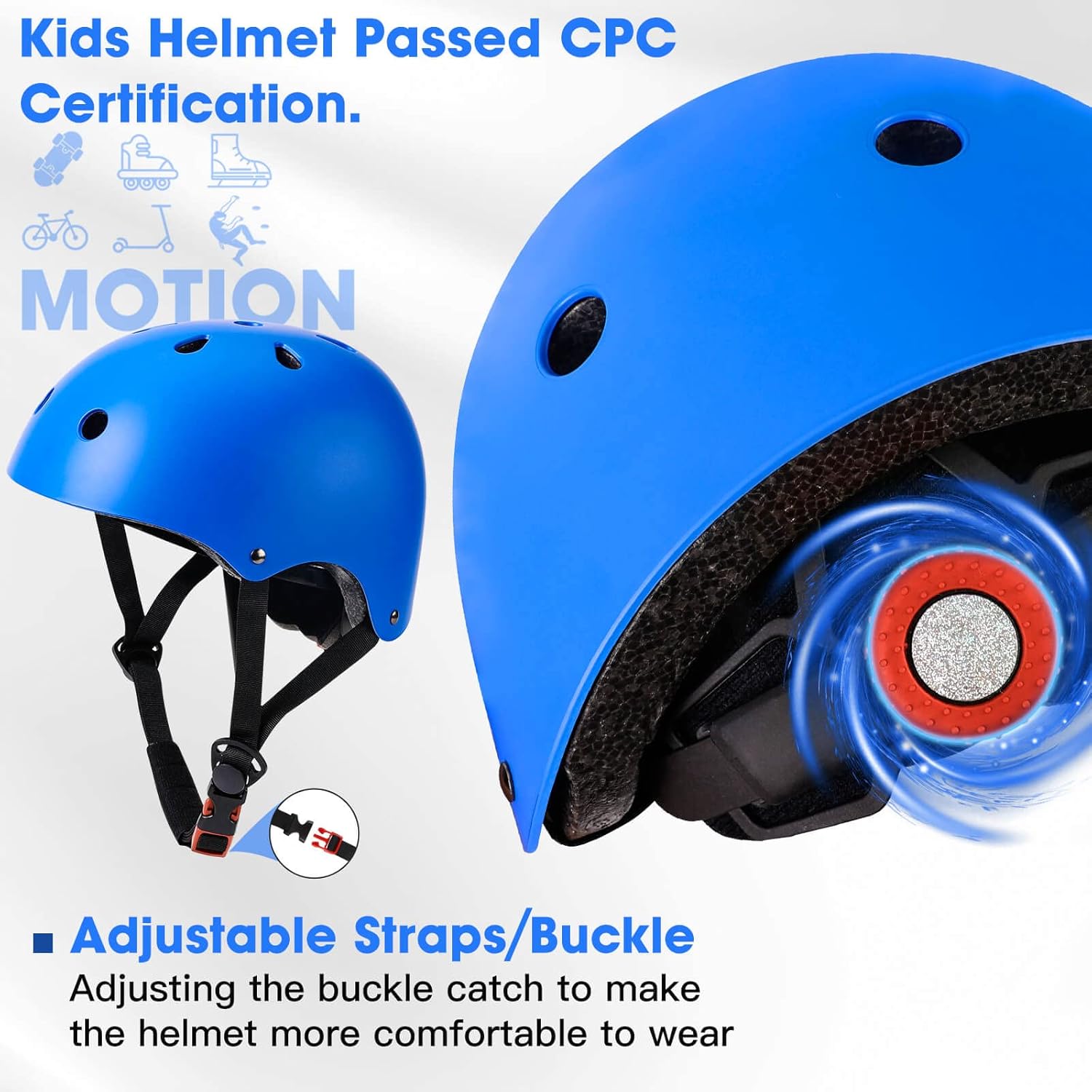 Toddler Helmet - Kids Bike Helmet for Boys & Girls, 3-14 Years, Adjustable, Multi-Sports, Skating, Rollerblading, Scooter