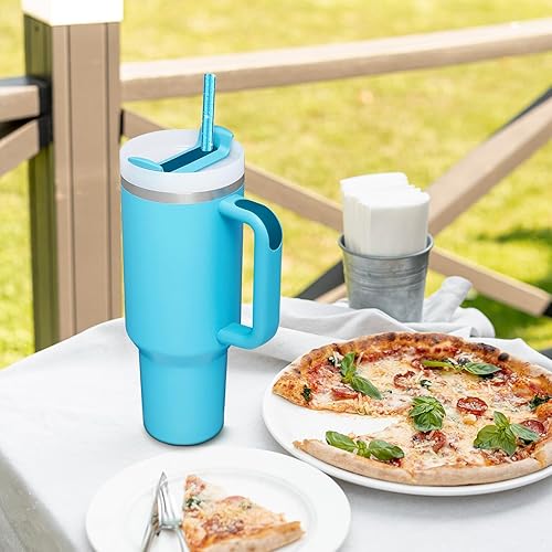 Miniatura 5 de yoelike - Paquete de 12 popotes de repuesto de color para vaso Stanley Owala Simple Modern, 12 pulgadas de largo, reutilizables, con purpurina,