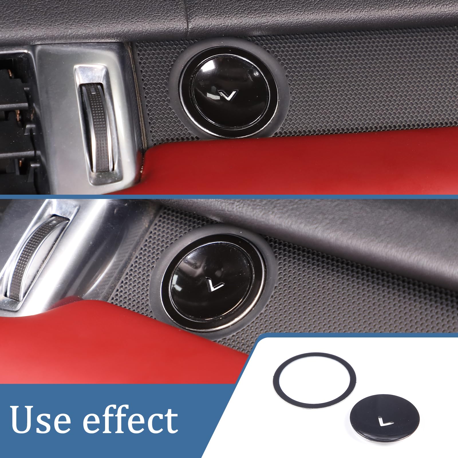 HAPPYHORSE Glove Box Button Sticker Compatible with Land Rover Range Rover Sport 2014-2017 Car Co-Pilot Storage Box, Glove Box Switch Button Sticker Decorative Accessories (Black)