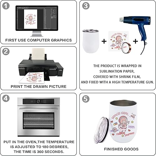 Miniatura 6 de Juego de regalo de vaso de vino y botella de vino con aislamiento por sublimación, vasos de vino de acero inoxidable de 12 onzas, 2 piezas y 1