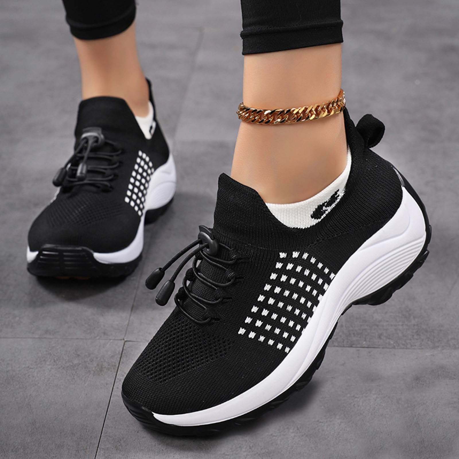 Tenis De Mujer, Ortopédicos Caminar Trainers Anchas Zapatos Zapatos Mujer, Antideslizantes Entrenamiento Sneakers Correr Bambas - 3