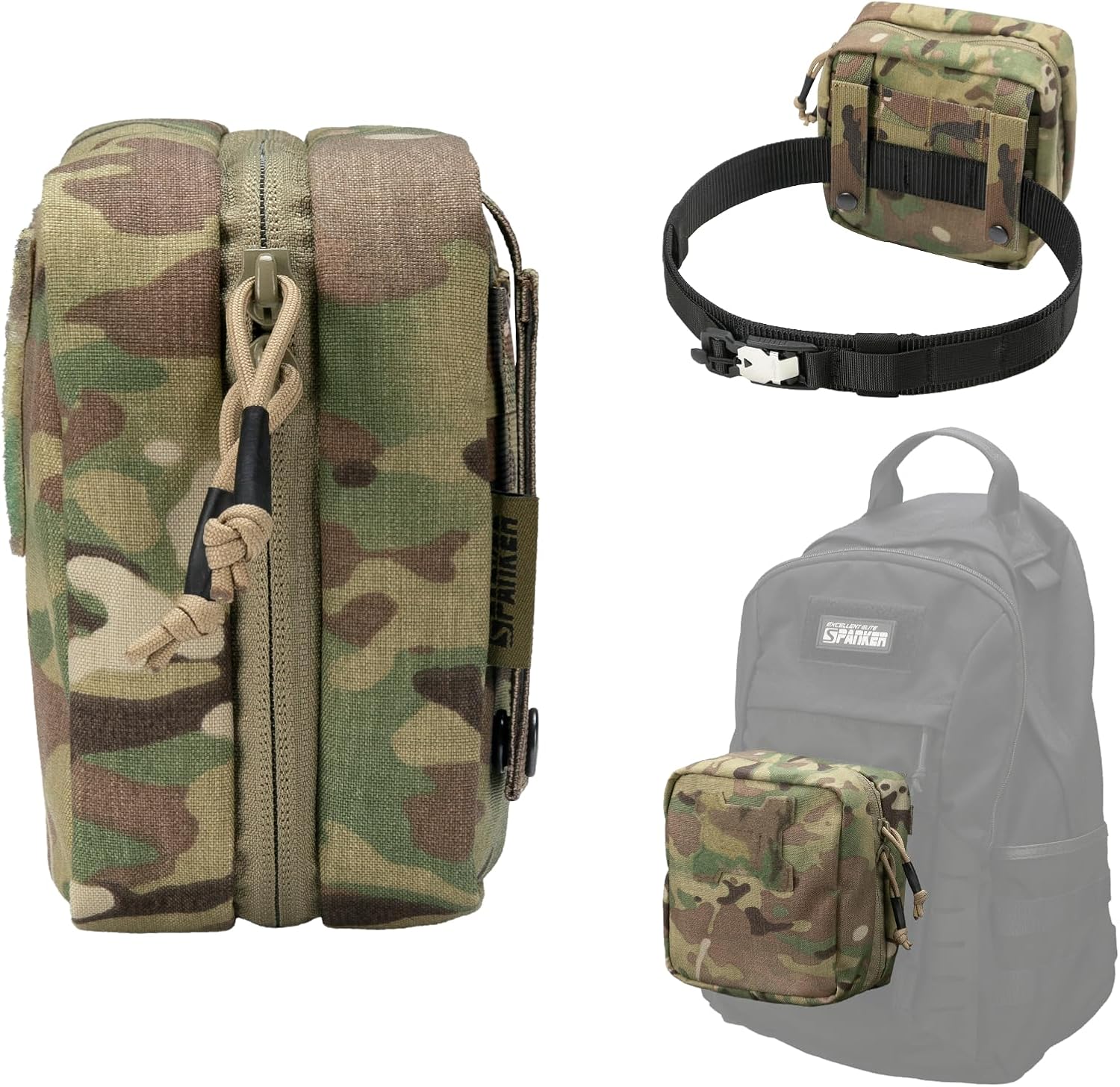 EXCELLENT ELITE SPANKER MOLLE IFAK Pouch Tactical First Aid Pouch Bag Empty EMT Utility Medical Pouch - Image 6