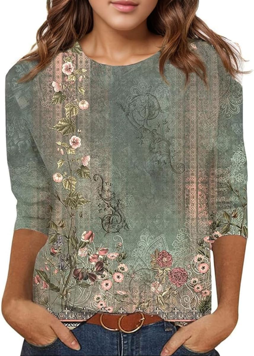 All-Over Print Women's Round Neck T-shirt With Raglan Sleeve main image 0