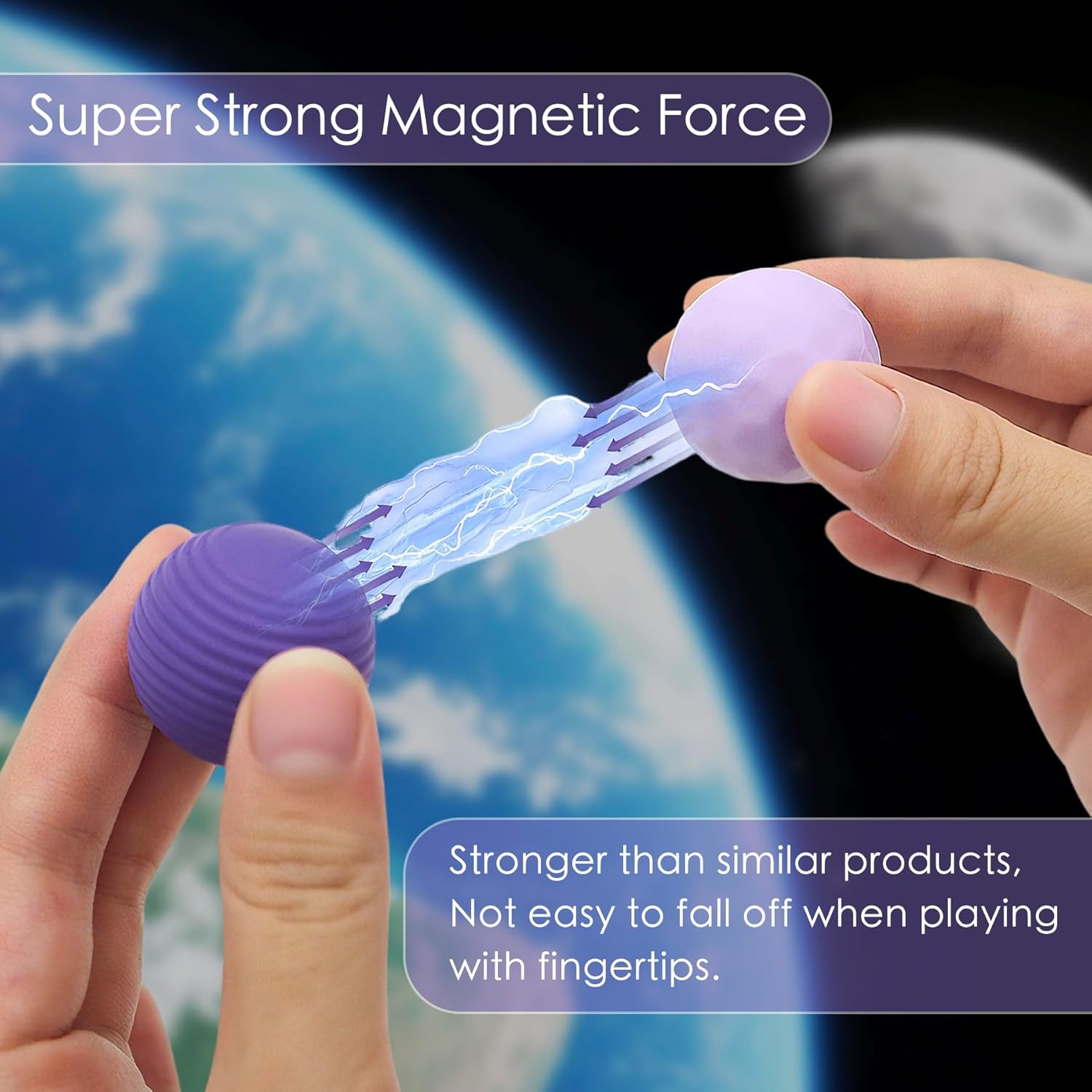 Stylish Magnetic Sensory Fidget Balls, 4 Pack Multi-Color Tactile Texture Fidget Toys for Adult & Teens, Silent Stress Relief Desk Toy, Weighted Magnetic Fidgets, Anxiety Calming Down