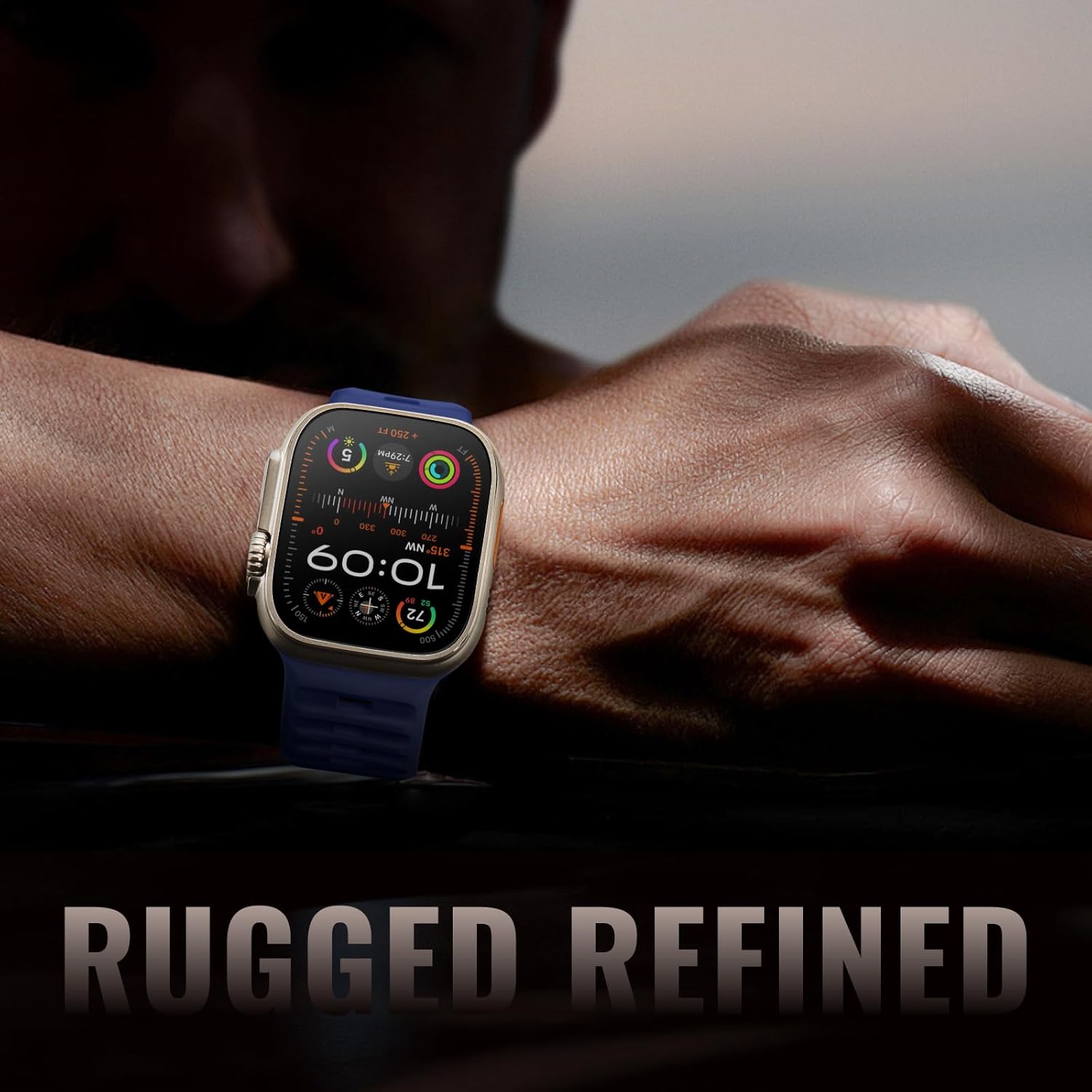 4-Pack Sport Bands Compatible with Apple Watch Ultra 3/Ultra 2/Ultra Band 49mm 46mm 45mm 44mm 42mm for Men, Waterproof Silicone Strap Soft Breathable Wristband for iWatch Serise 11 10 9 8 7 6 5 4 3 SE3/SE - Image 5