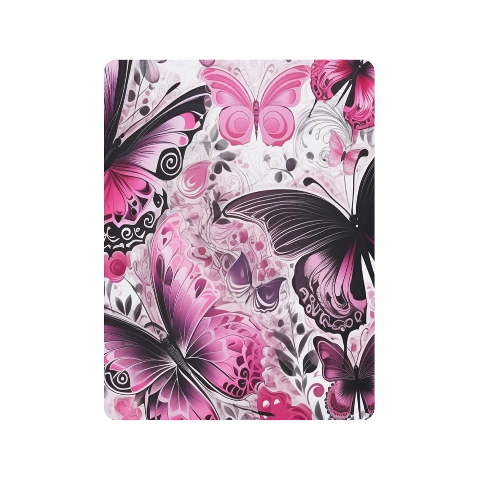 PatróN De Mariposa Rosa Sábana de Cuna para Niños Pequeños,Sábanas de Algodón Suave para Bebés Aptas para Colchón Corralito