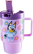 Get Trend Bluey Tumbler Children's Drinking Bottle, 500 ml, Leak-Proof Drinking Cup with Lid and Straw, Plastic Cup, BPA-Free, Gift Idea (Purple Bluey)