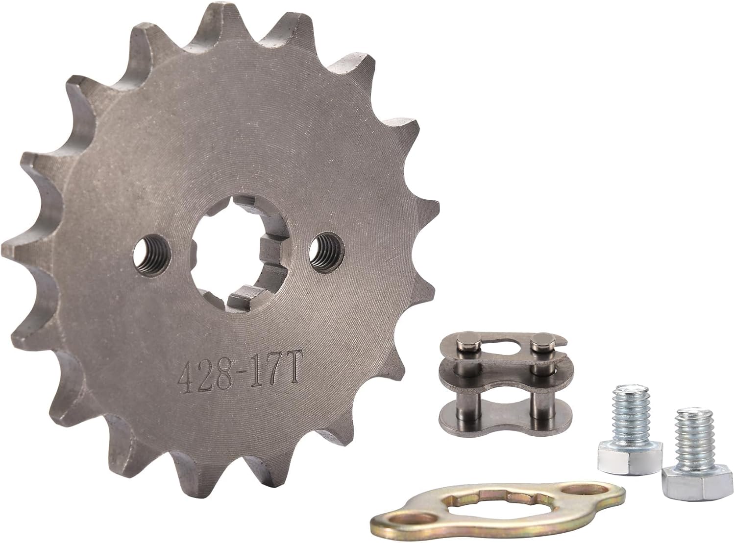 WOOSTAR Motorcycle 428-17T Front Sprocket 17mm for 50cc 70cc 90cc 110cc 125cc Dirt Pit Bike Mini Bike ATV 4 Wheeler Moped