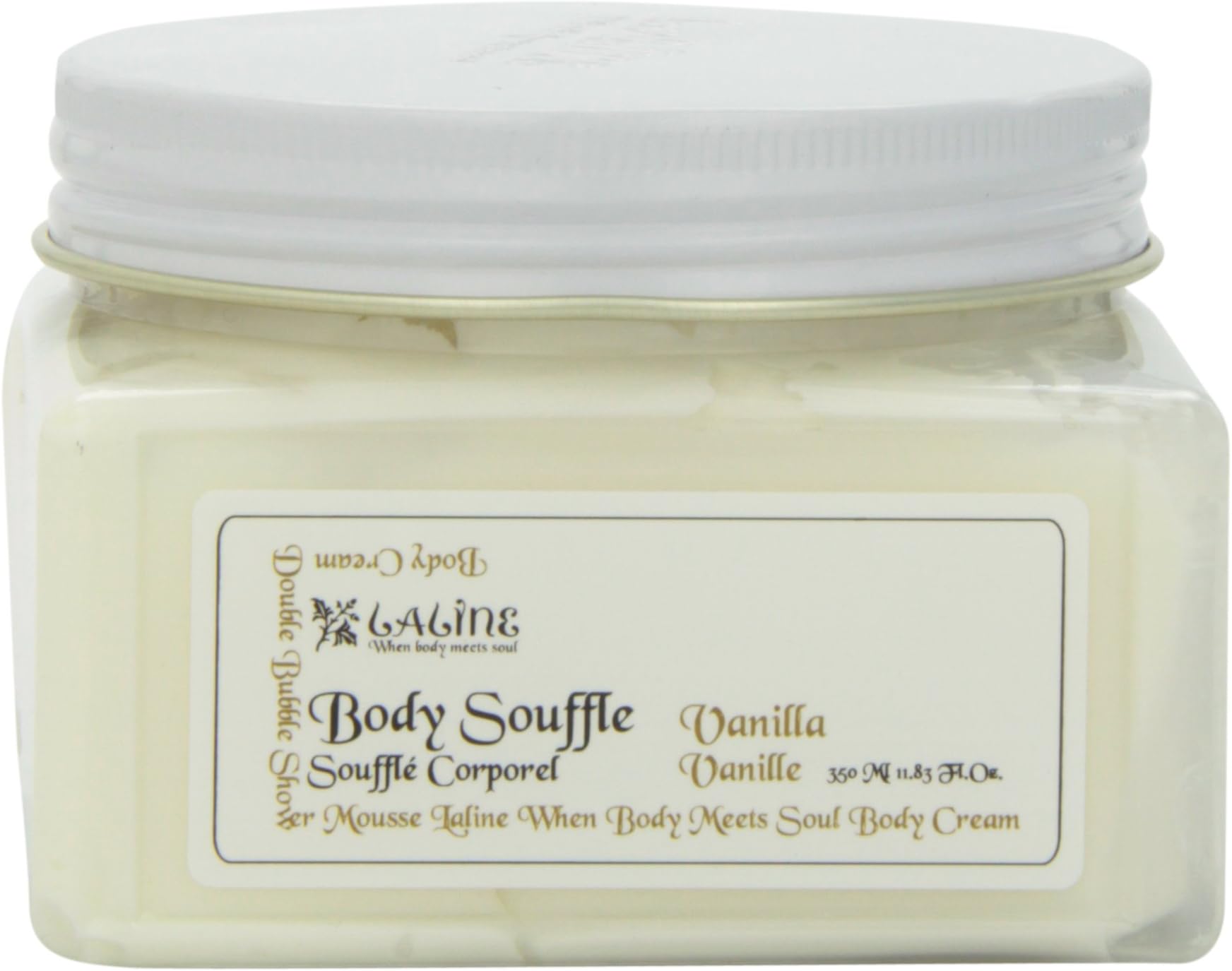 Laline Deep Moisture Body Souffle Cream, Vanilla Patchouli, 11.83 Ounce
