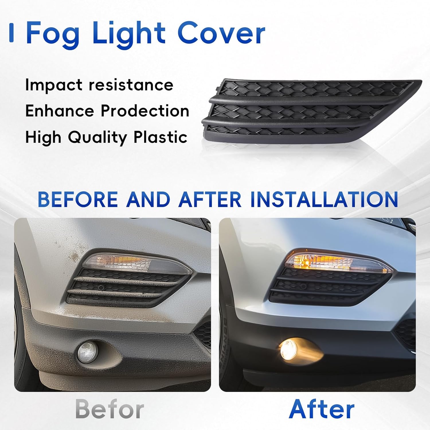 Fog Light Cover Compatible with 2016 2017 2018 Honda Pilot Replacement for 71102TG7A00 HO1039130 Passenger Side