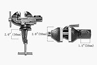Vista 2 de MYTEC Mini Tornillo de Hogar, mandíbulas de nylon Abrazadera de Tornillo de Banco, 2.0" negro