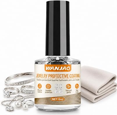 5ML Jewelry Protective Coating, Invisible Protection Avoid Ox & Wear | Jewelry Sealant Clear, Traceless, Increase Glossiness, Long-Lasting Protection, for Earrings Rings Bracelets
