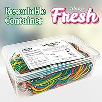 Vista 5 de Dee Best Strawberry Flavored Red String Licorice Candy Mouthwatering Soft, Chewy Extra Long Shoestring Licorice Vine Laces Old Fashioned Candy