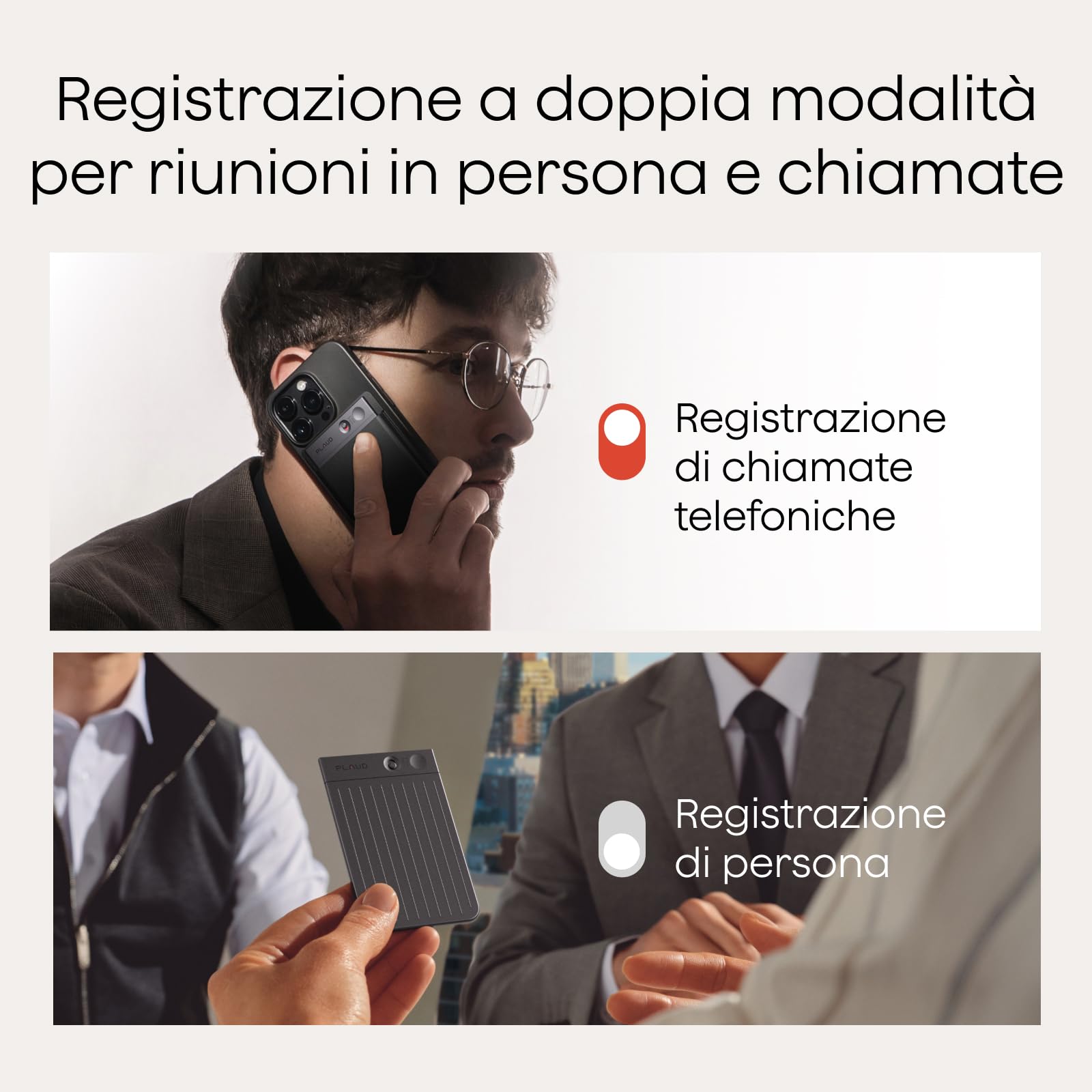 Plaud Note Registratore Vocale AI Professionale con Custodia Audio Digitale Trascrivi Riassumi con Tecnologia AI Supporta 112 Lingue Controllo App Perfetto per Riunioni Lezioni Chiamate Colloqui