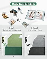 Vista 5 de popotop - Álbum de fotos de 4 x 6 pulgadas con 100 fotos, libros de fotos con 100 bolsillos verticales, cubierta de lino para fotos familiares