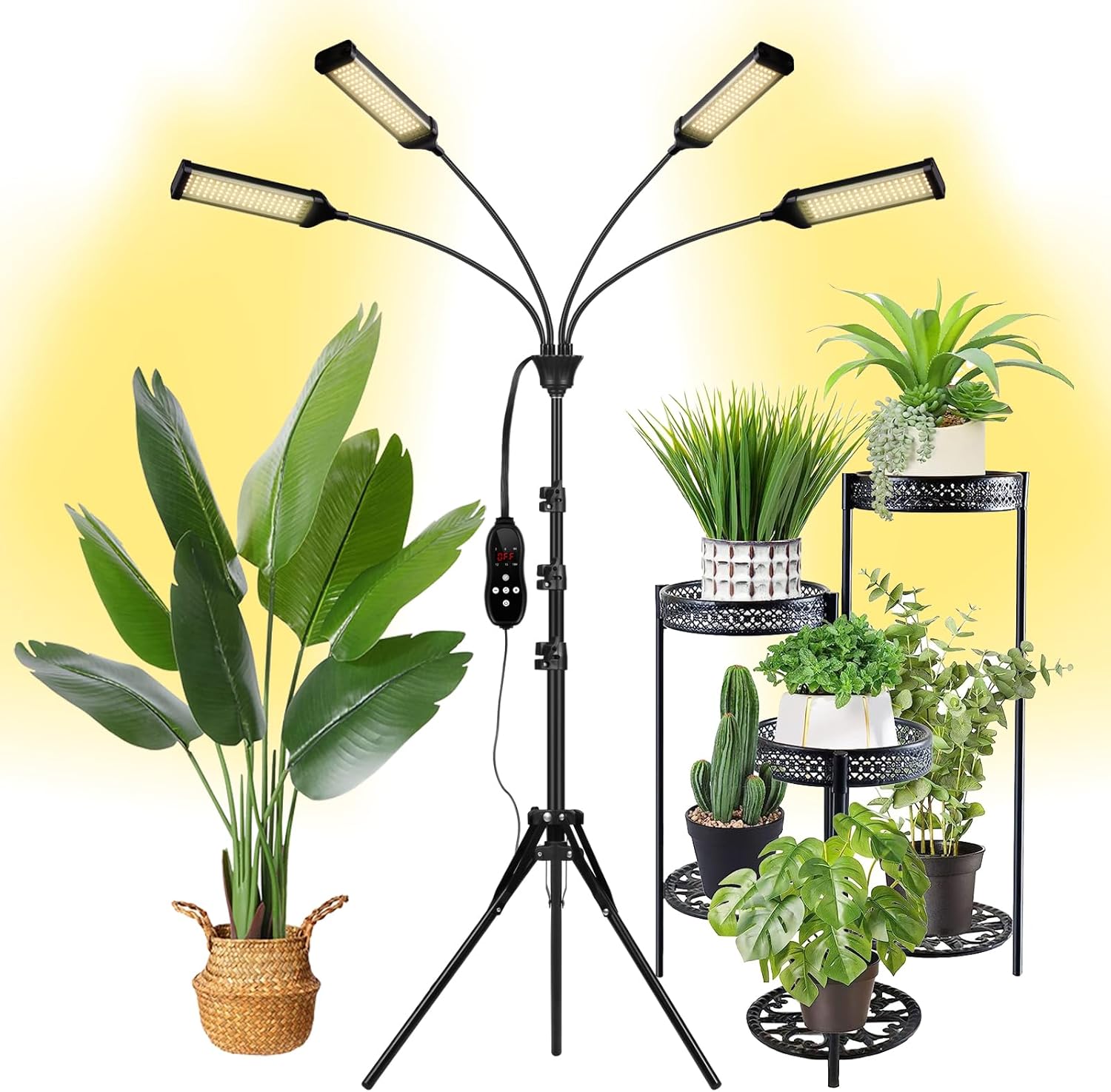 Grow Lights for Indoor Plants, 4 Heads Full Spectrum Grow