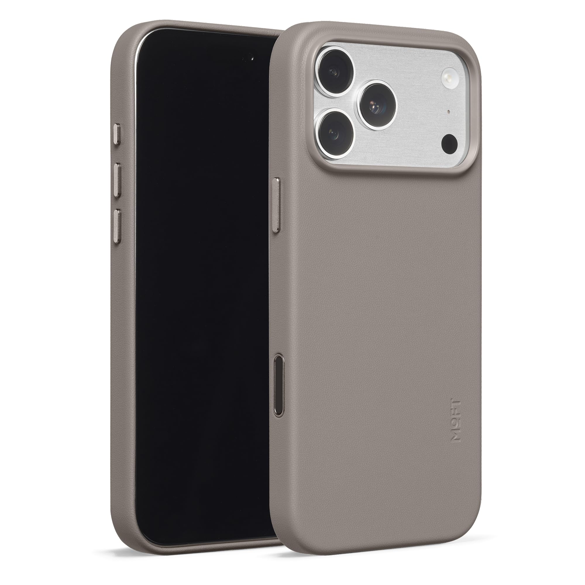 MOFT für iPhone 17 Pro Max Hülle, MOVAS Vegane Ledertasche Magnetische Hülle, Weicher Anschlag, Farberhaltung, Fleckenresistent, Leicht zu Reinigen, Taupe