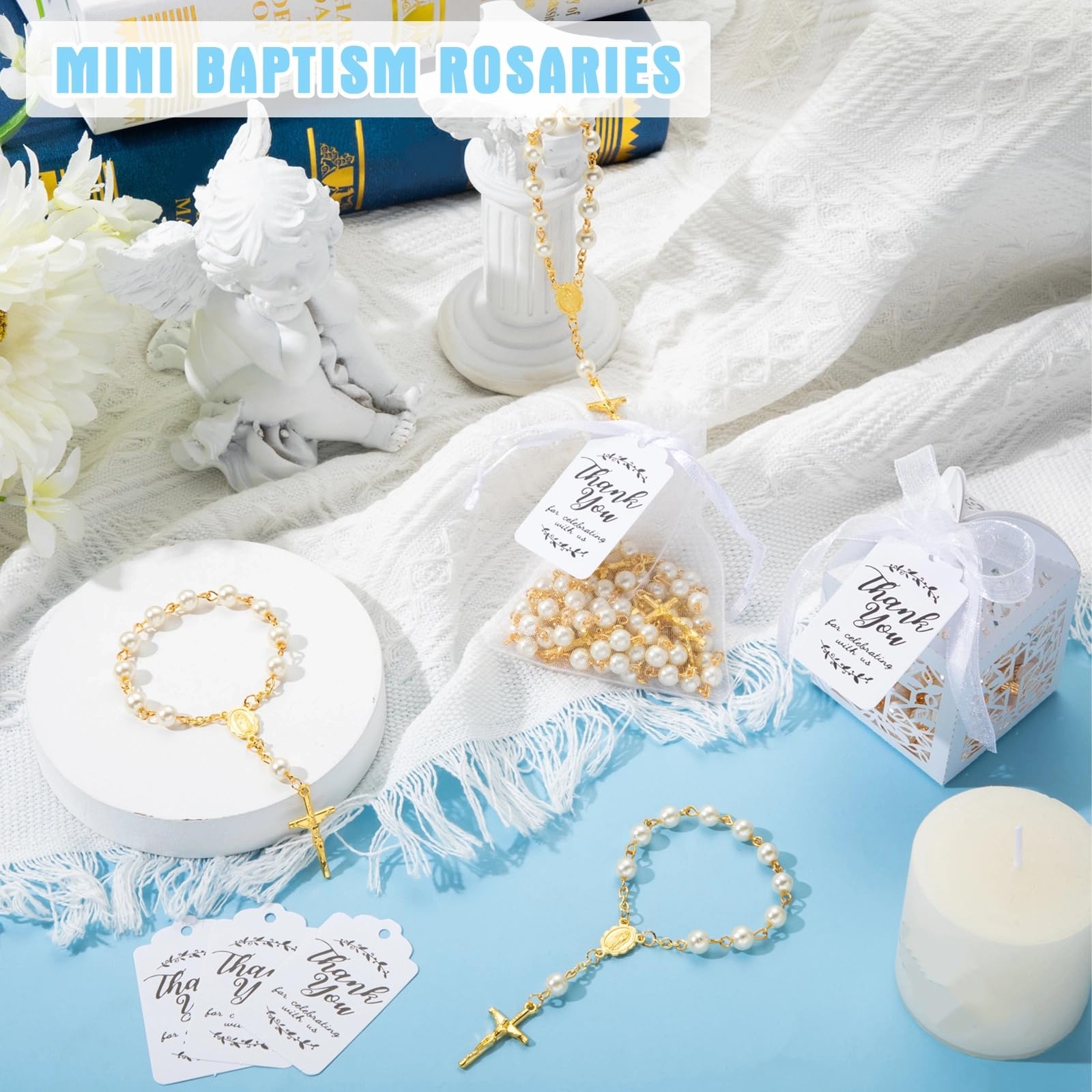 Highergo Lot de 200 dragées de baptême Doré