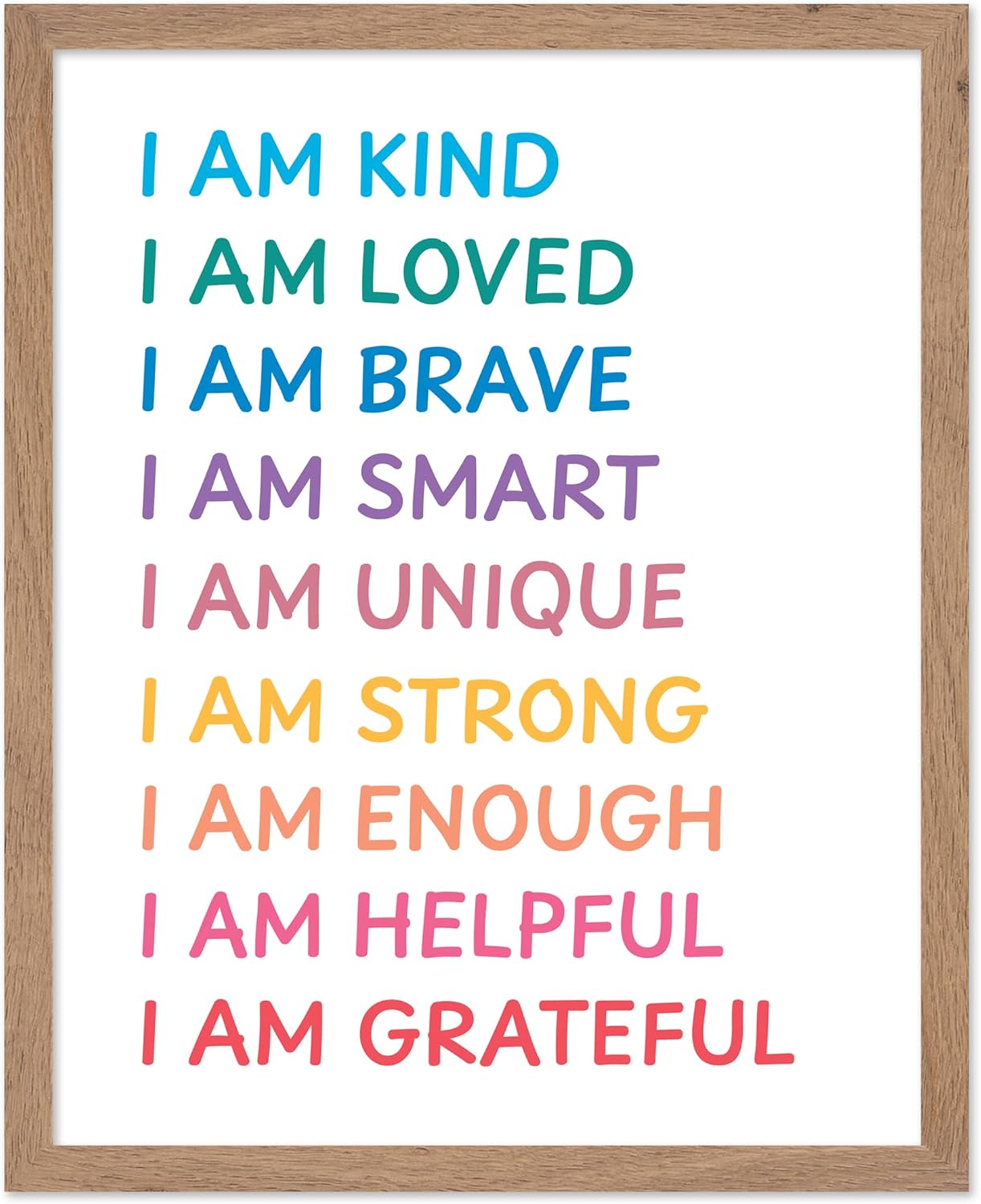 Poster Master Siblings Make The Best Of Friends Poster - Typography Art - Rainbow Design - Nursery Graphic - Great Kids Room or Playroom Wall Decor - 8x10 UNFRAMED Wall Decor
