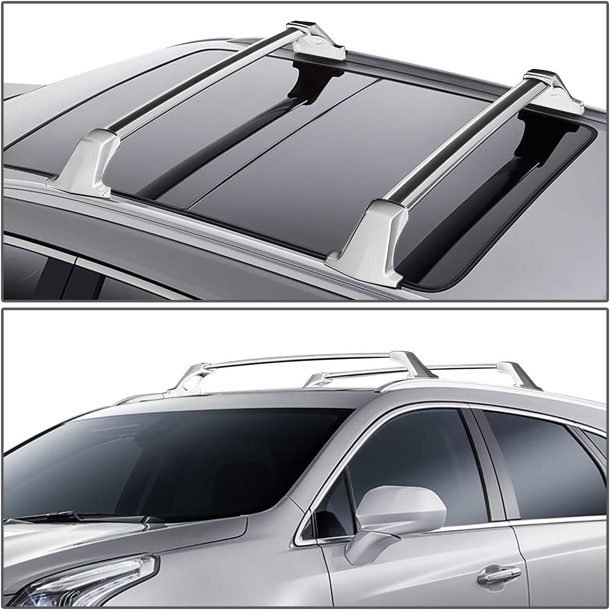 Auto Dynasty Roof Rack Cross Bars Compatible with 2017-2025 Cadillac XT5, 165lbs Rooftop Cargo Bars Aluminum Anti-Corrosion Roof Rails Luggage Bike Kayak Racks Side Rails