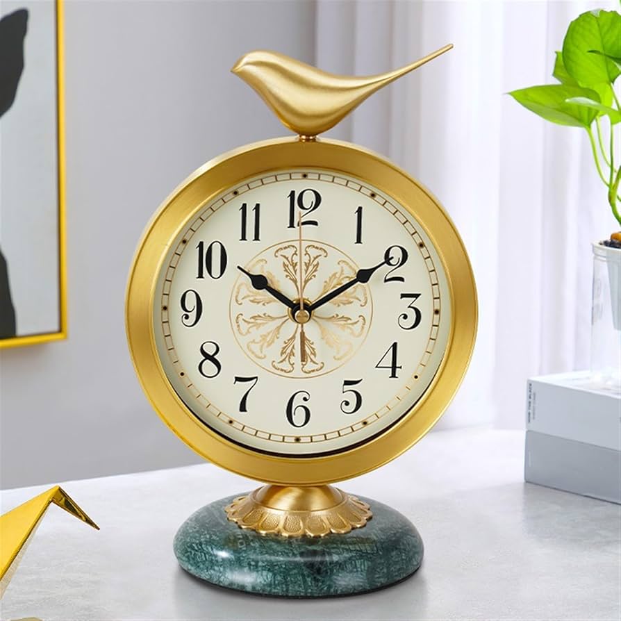 Amazon.com: Alarm Clock Brass Desk Clock Living Room Home Clock