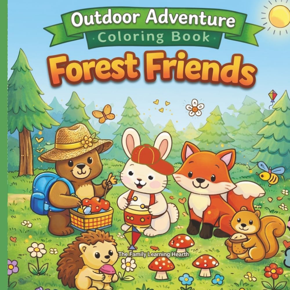 OUTDOOR ADVENTURE FOREST FRIENDS COLORING BOOK