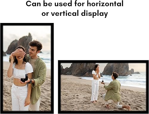 Vista 856 de Americanflat - Marco para póster de 71 x 74 cm con plexiglás pulido, portarretratos negro de madera industrializada, Epic Collection, marco ancho