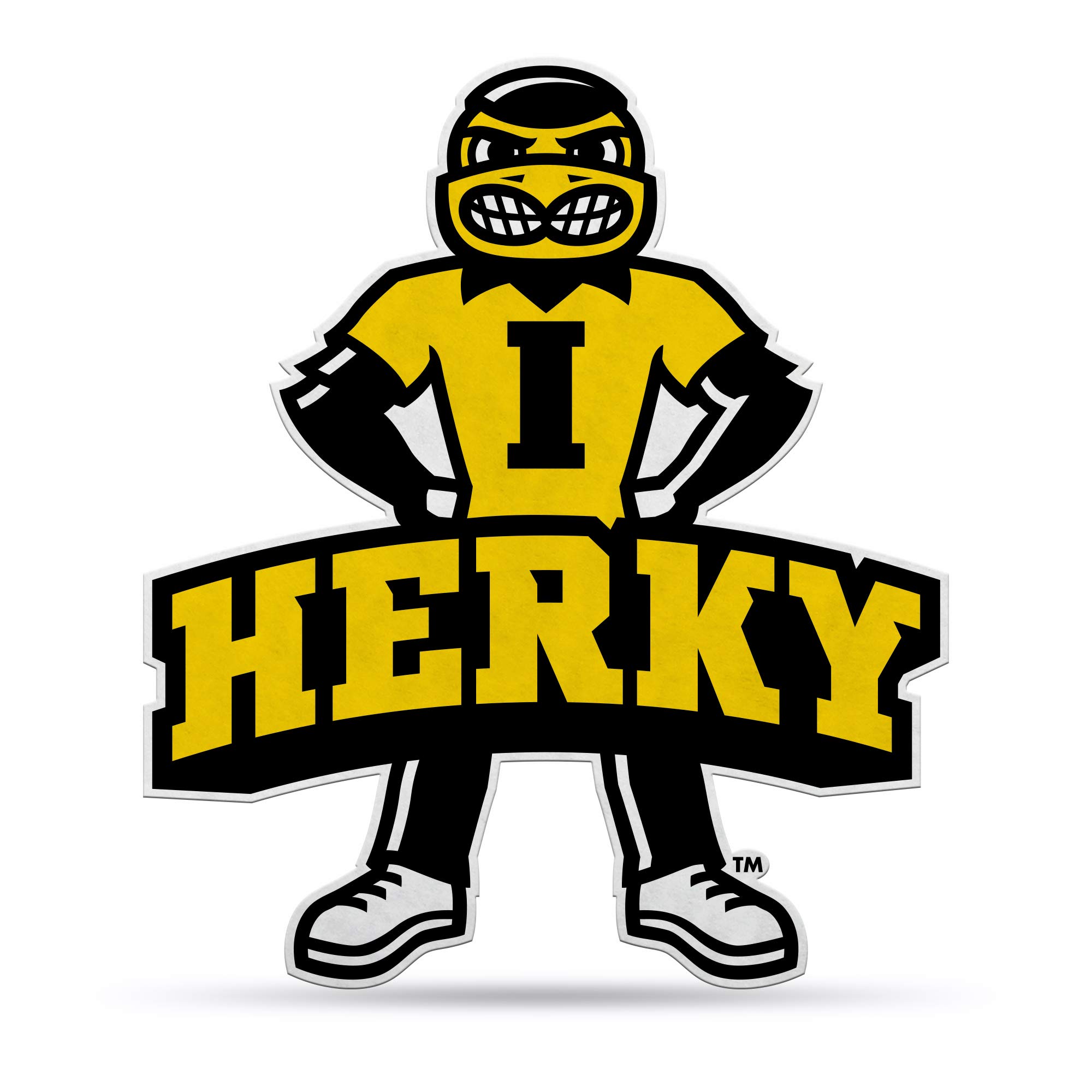 Rico Industries NCAA Iowa Hawkeyes NCAA Mascot Shape Cut Pennant - patio lawn and garden | Mubboo